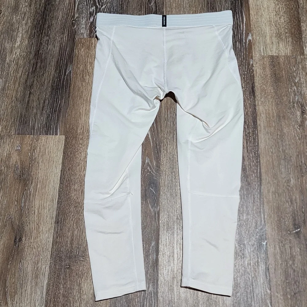 NIKE Pants Mens L PRO DRI FIT Training Tights Performance Pull On Athletic White